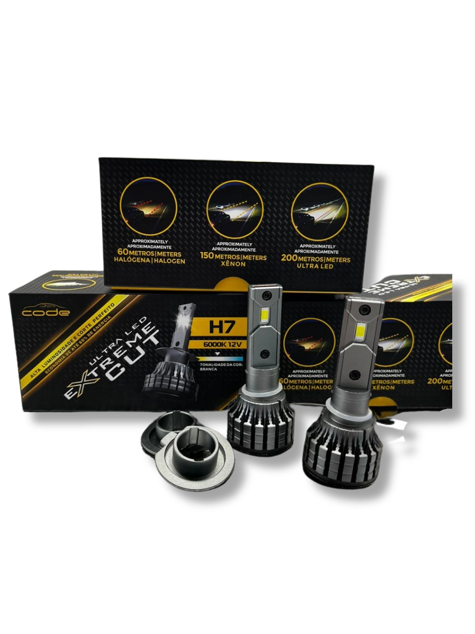 Kit Lâmpada Par Ultra Led Extreme Cut H7 6000k 12v