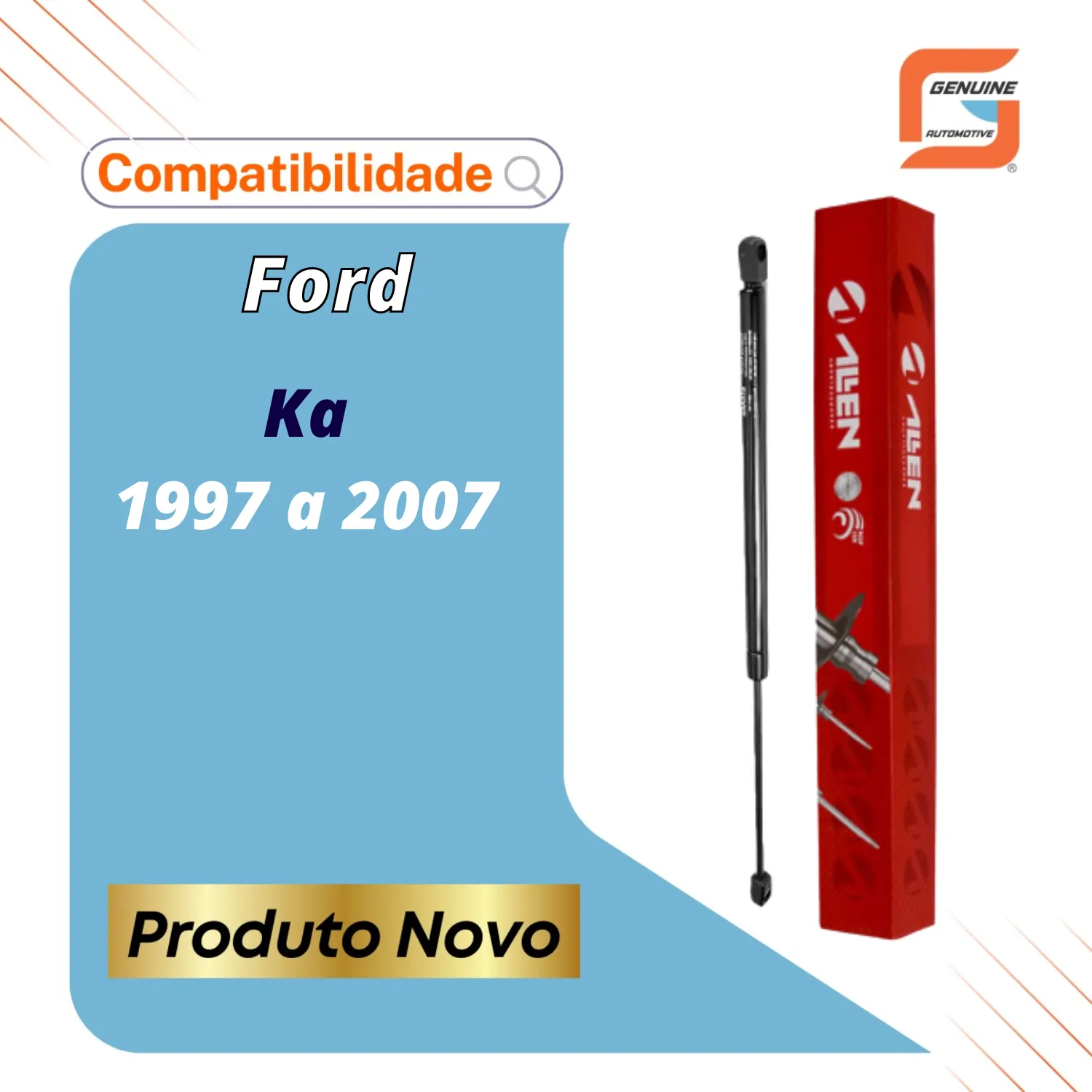 Amortecedor A Gás Tampa Do Porta-Malas Ford Ka 1997 a 2007