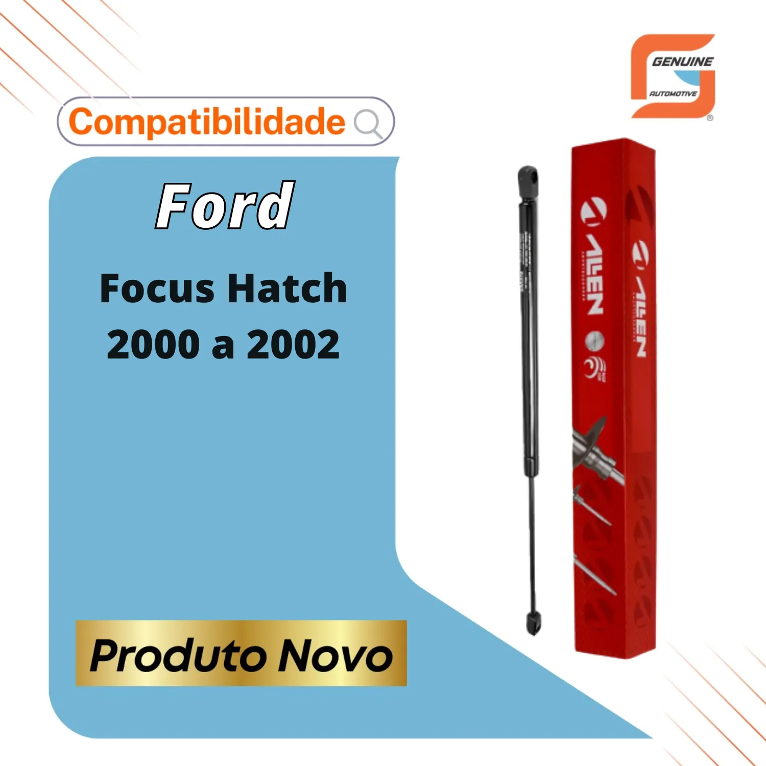Amortecedor A Gás Tampa Traseira Focus Hatch 2000 a 2009