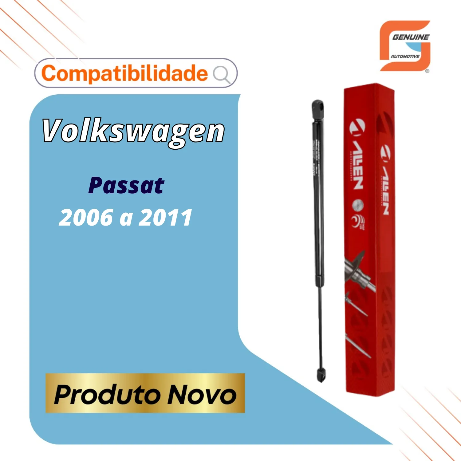 Amortecedor A Gás Da Tampa Porta-Malas Vw Passat 2006 a 2011