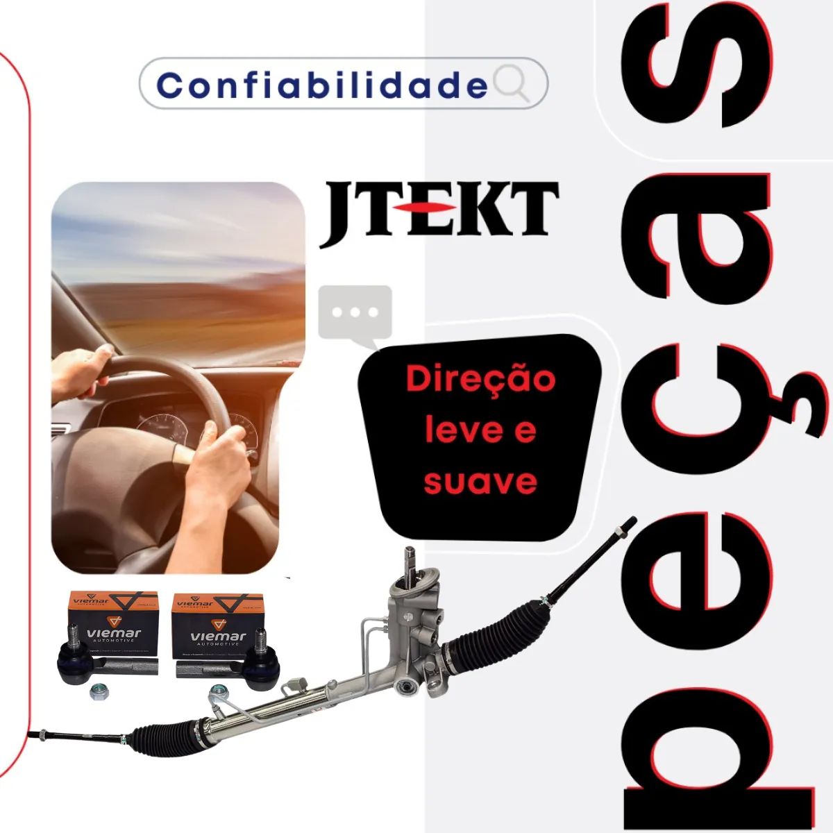 Caixa Setor Direção Hidráulica Jtekt Gol Voyage Saveiro Fox