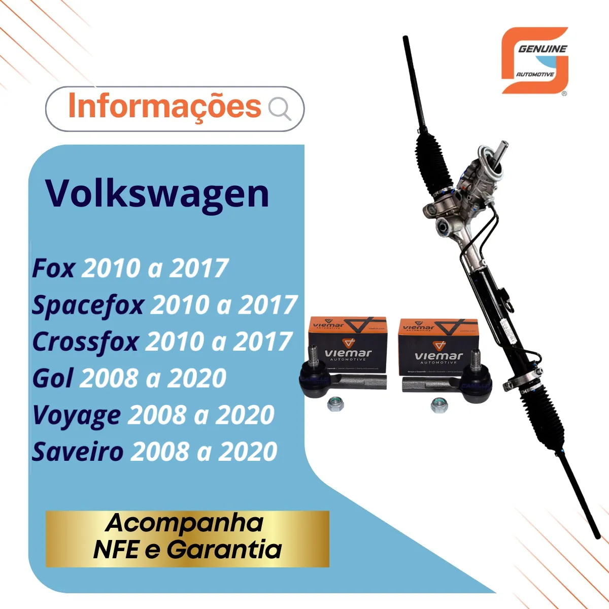 Caixa Setor Direção Hidráulica Jtekt Gol Voyage Saveiro Fox