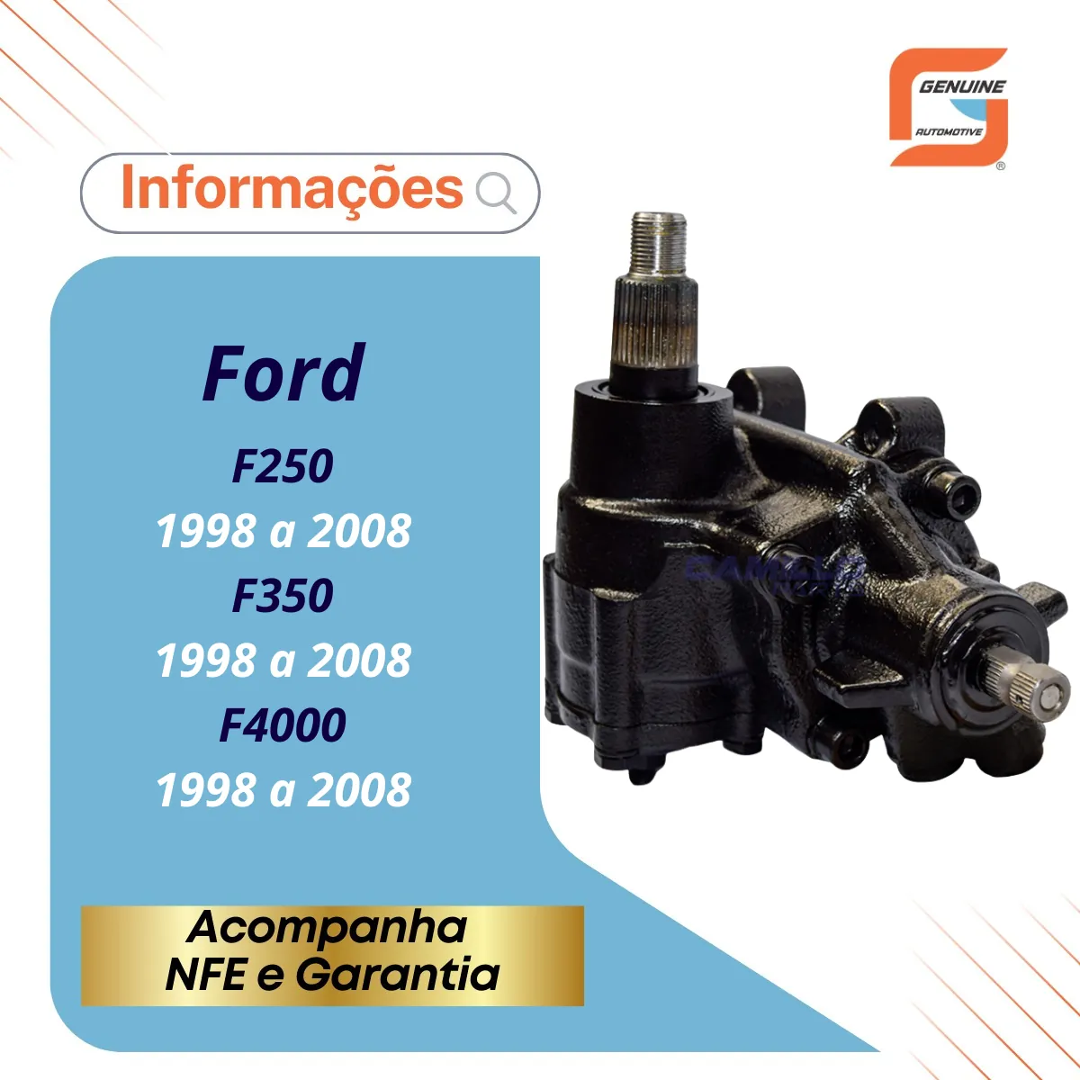 Caixa Setor Direção Hidráulica F250 F350 F4000 1998 a 2008