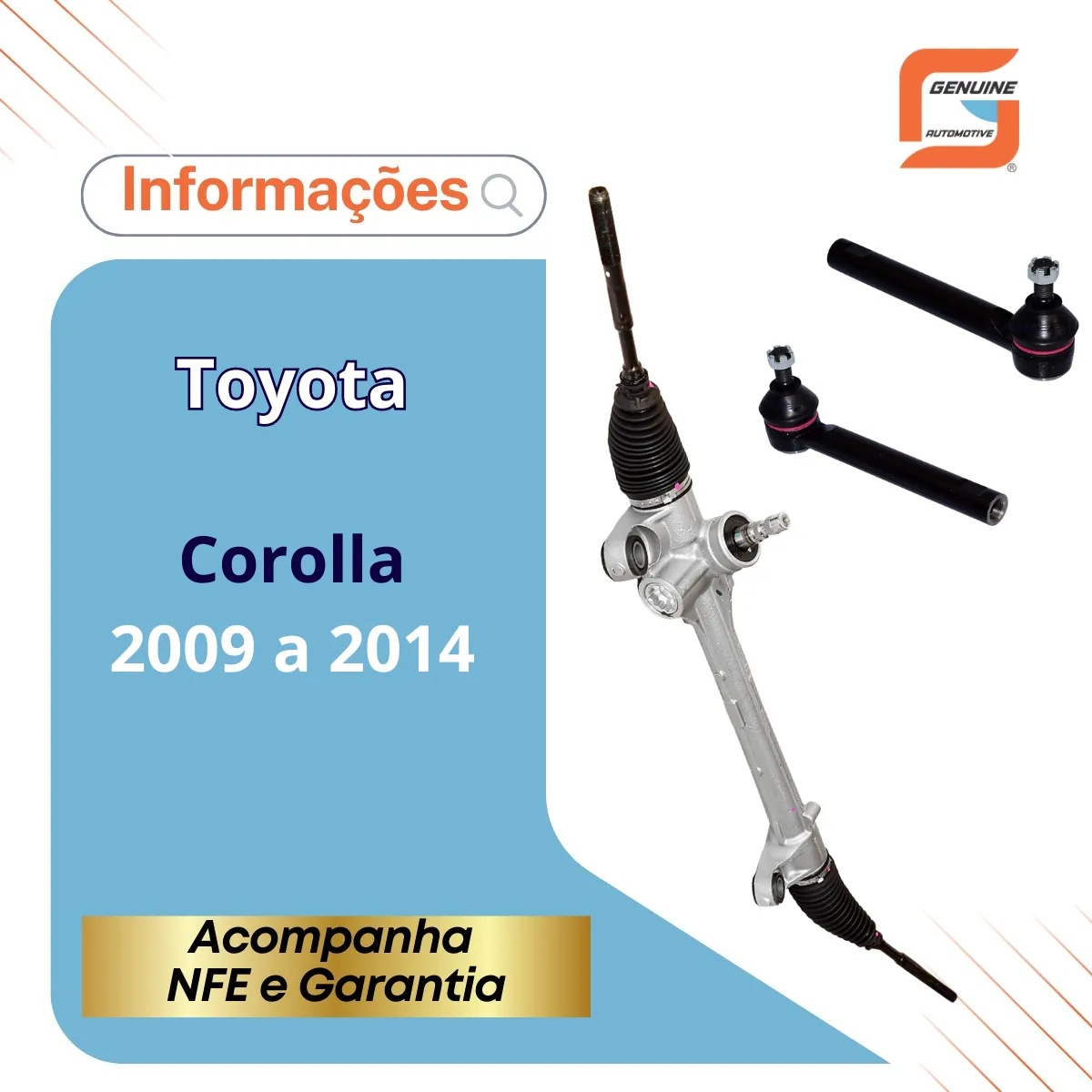 Caixa Setor Direção Elétrica Corolla 2008 a 2019 Completa