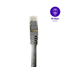 Patch Cord - Blindado - F/UTP - LSZH - Cat.6 - 1,5 m - Cinza - Kit com 5 Unidades