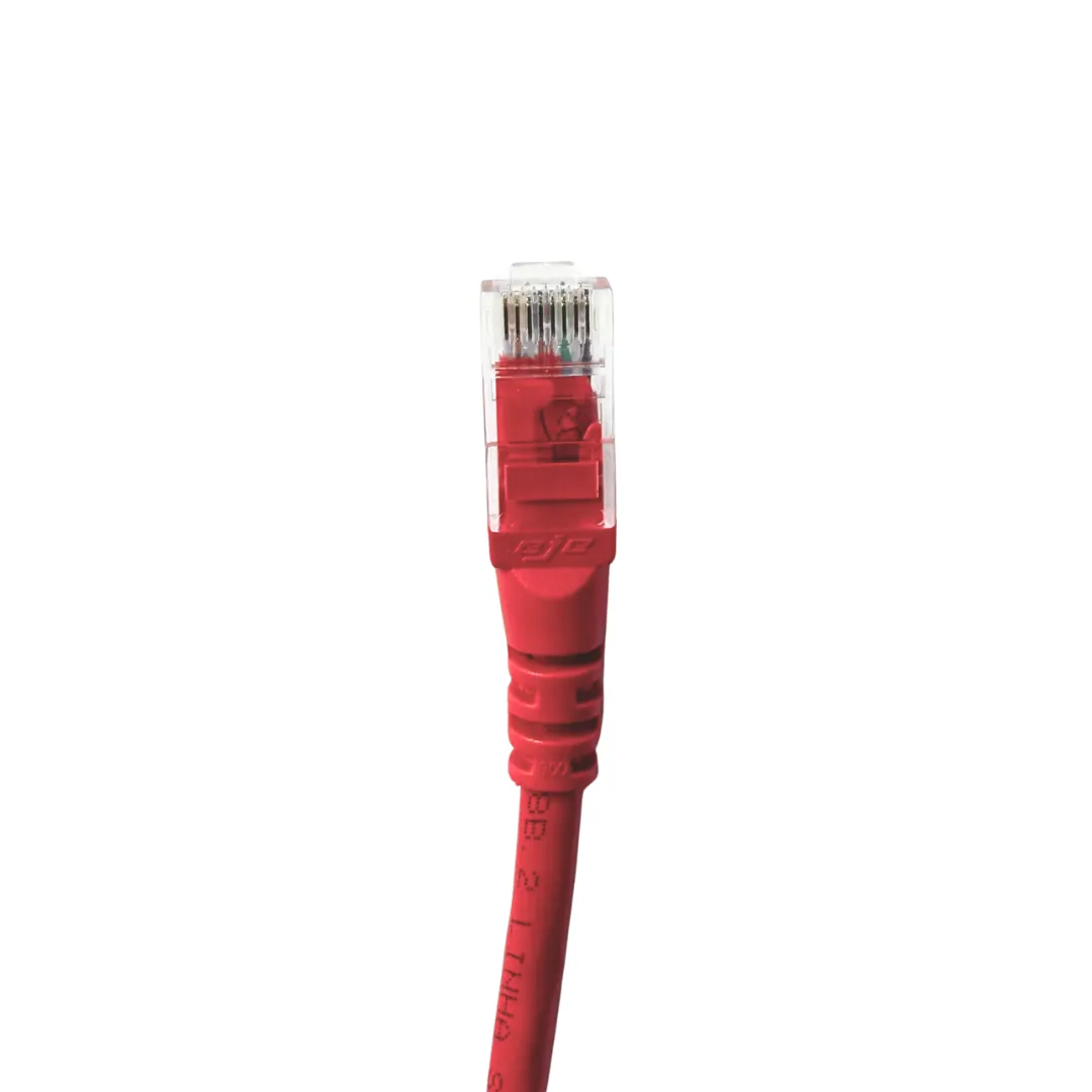 Patch Cord U/UTP - Cat. 6 - 2,5m - Vermelho - Kit com 5 Unidades