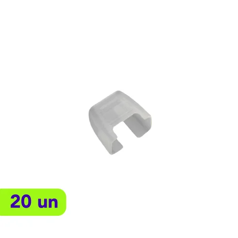 Clip Color - Coding p/ Patch Cord - RJ45 - R&M - Cinza - Kit com 20 Unidades