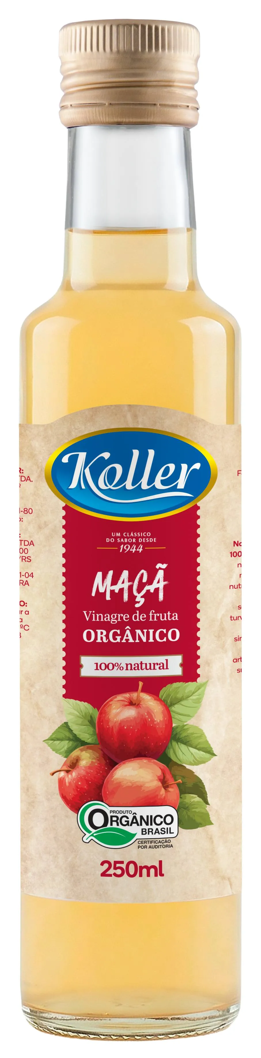 Vinagre de Fruta Maçã Orgânico 250ml - Linha Premium