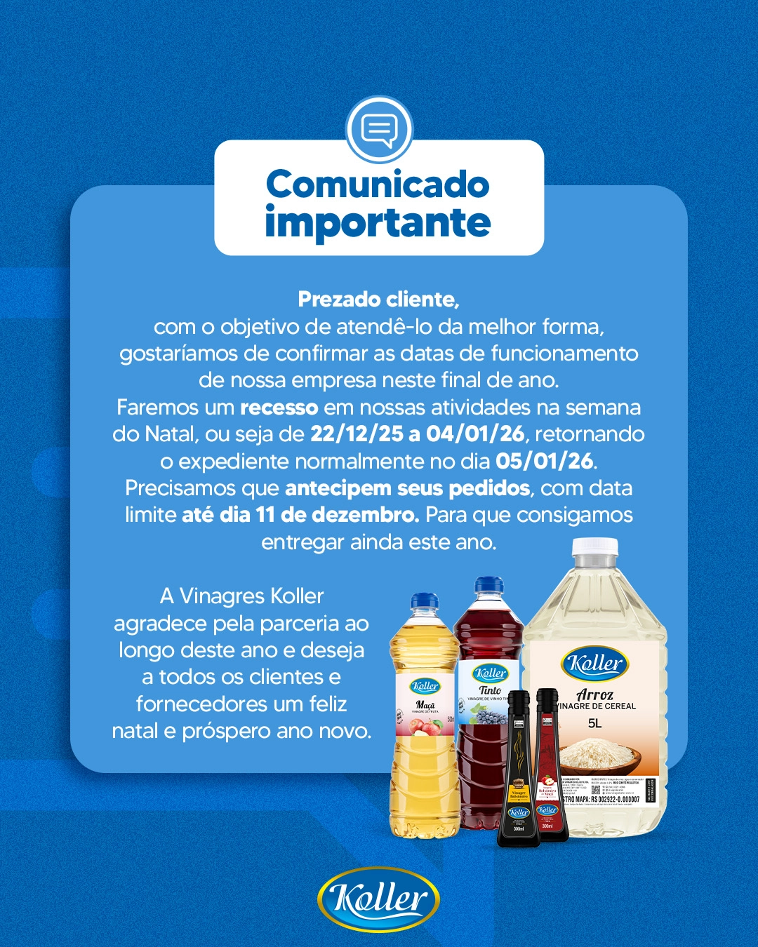 Aviso de Férias 2025