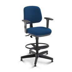 Cavaletti Start - Executiva Stool / Sistema de Reclinação do Encosto / Braço SL New PU / Base em Aço com Capa e Aro
