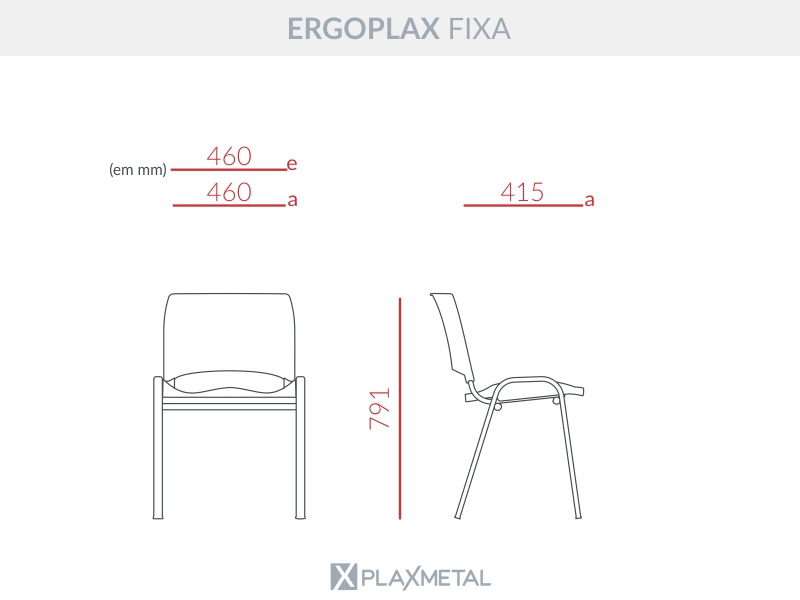 Cadeira Ergoplax Fixa 