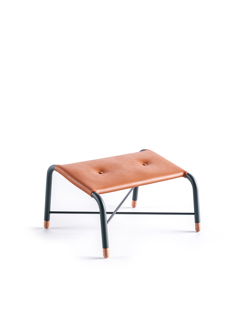 Cavaletti Stretch - Ottoman / Apoio para os pés / Ponteiras em madeira natural