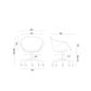 cavaletti stay - Giratória / Braços integrados / Opcional estofado