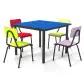 Conjunto mesa Infantil 80x80 c/ 4 cadeiras (1-5 anos)