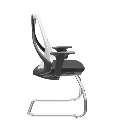 Bix Aproximação Tela Branca / Bases Cromada / Apoios de braço Regulável