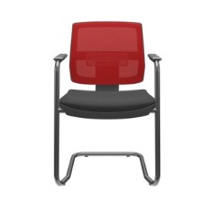 Brizza Aproximação S Tela Vermelho / Bases/Estruturas Preta / Apoios de braço Fixo