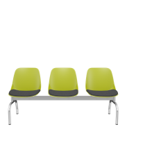 Longarina Quick 3 Lugares PLAXMETAL