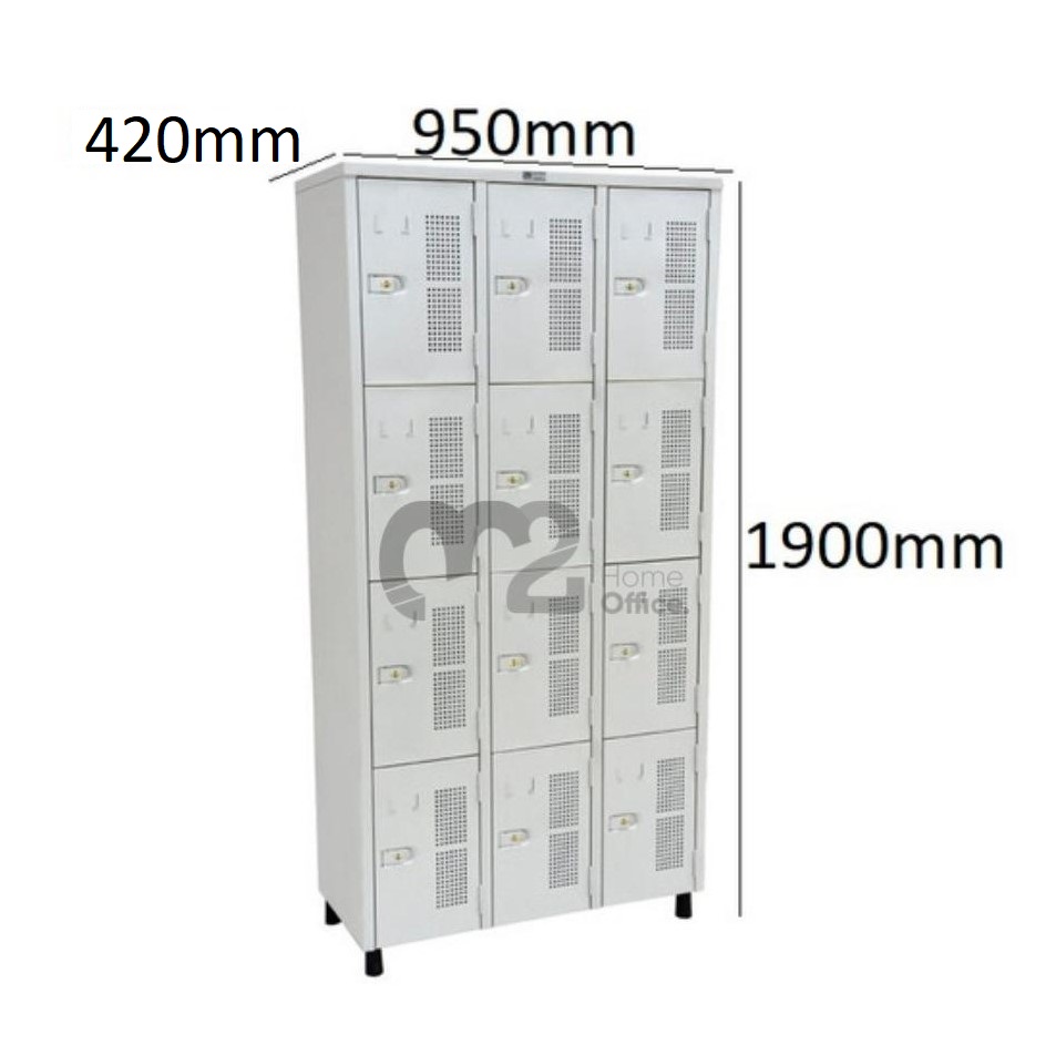 Roupeiro Para Vestiário RGRSP-12 Sobreposto com 12 Portas - com PITÃO - RCH