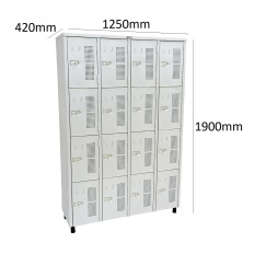 Roupeiro Para Vestiário RGRSP-16 Sobreposto com 16 Portas - com PITÃO - RCH