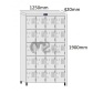 Roupeiro Para Vestiário RGRSP-20 Sobreposto com 20 Portas - com PITÃO - RCH