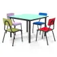 Conjunto mesa Infantil 80x80 c/ 4 cadeiras (1-5 anos)