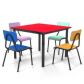 CONJUNTO JUVENIL MESA 80X80 COM 4 CADEIRAS (6 a 10 anos)