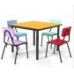 CONJUNTO JUVENIL MESA 80X80 COM 4 CADEIRAS (6 a 10 anos)