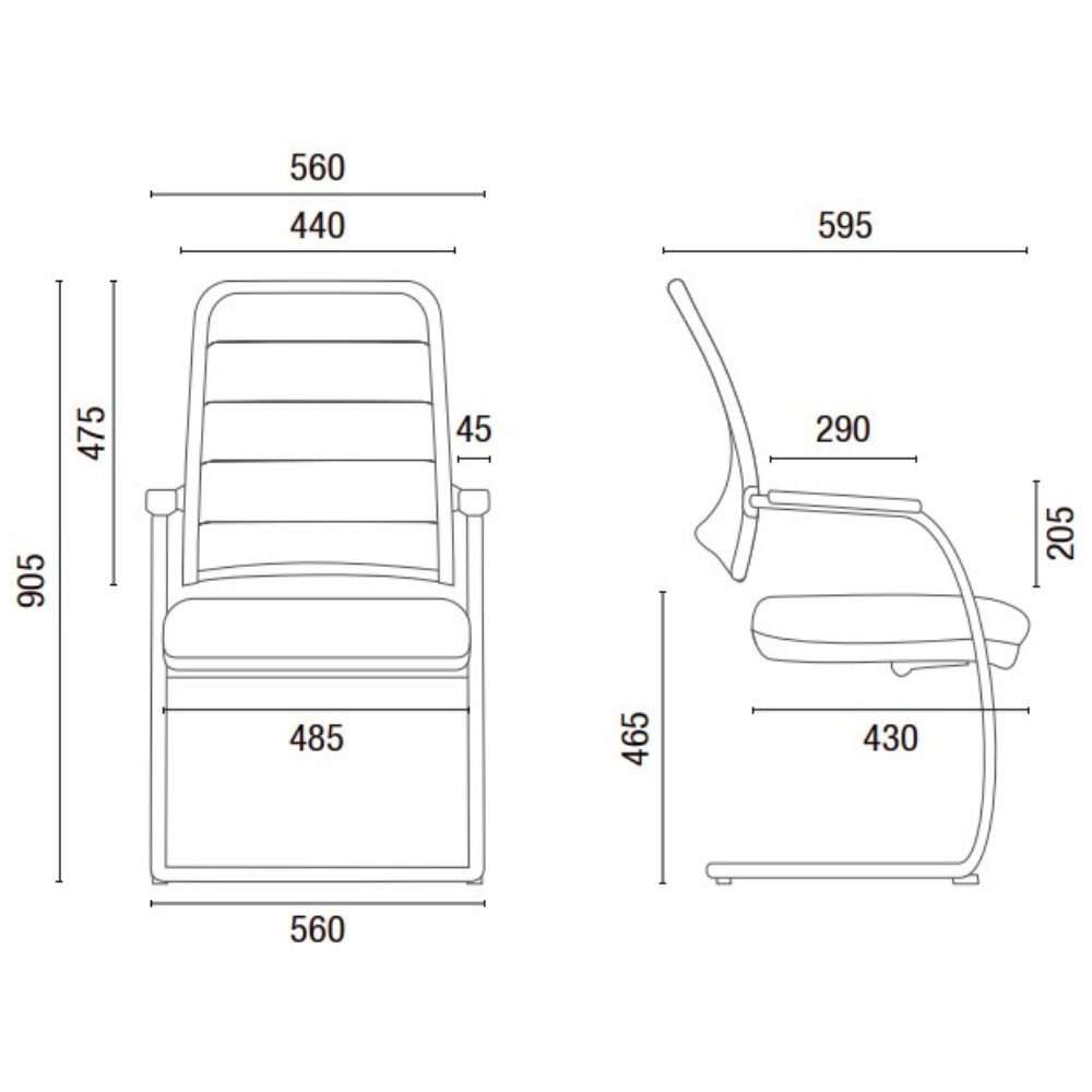 Cavaletti NewNet - Executiva Braços Integrados