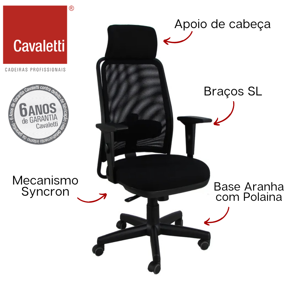 CAVALETTI NewNet - Presidente Giratória 16001