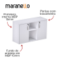 Armário Baixo Credenza 2 Portas 25mm - Fundo 15mm - 1196mm x 420mm x 735mm M25 MARANELLO