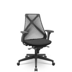 Cadeira Plaxmetal BIX Presidente Tela Preta 