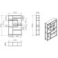 ESTANTE MODULAR 1200 X 300 X 1850mm