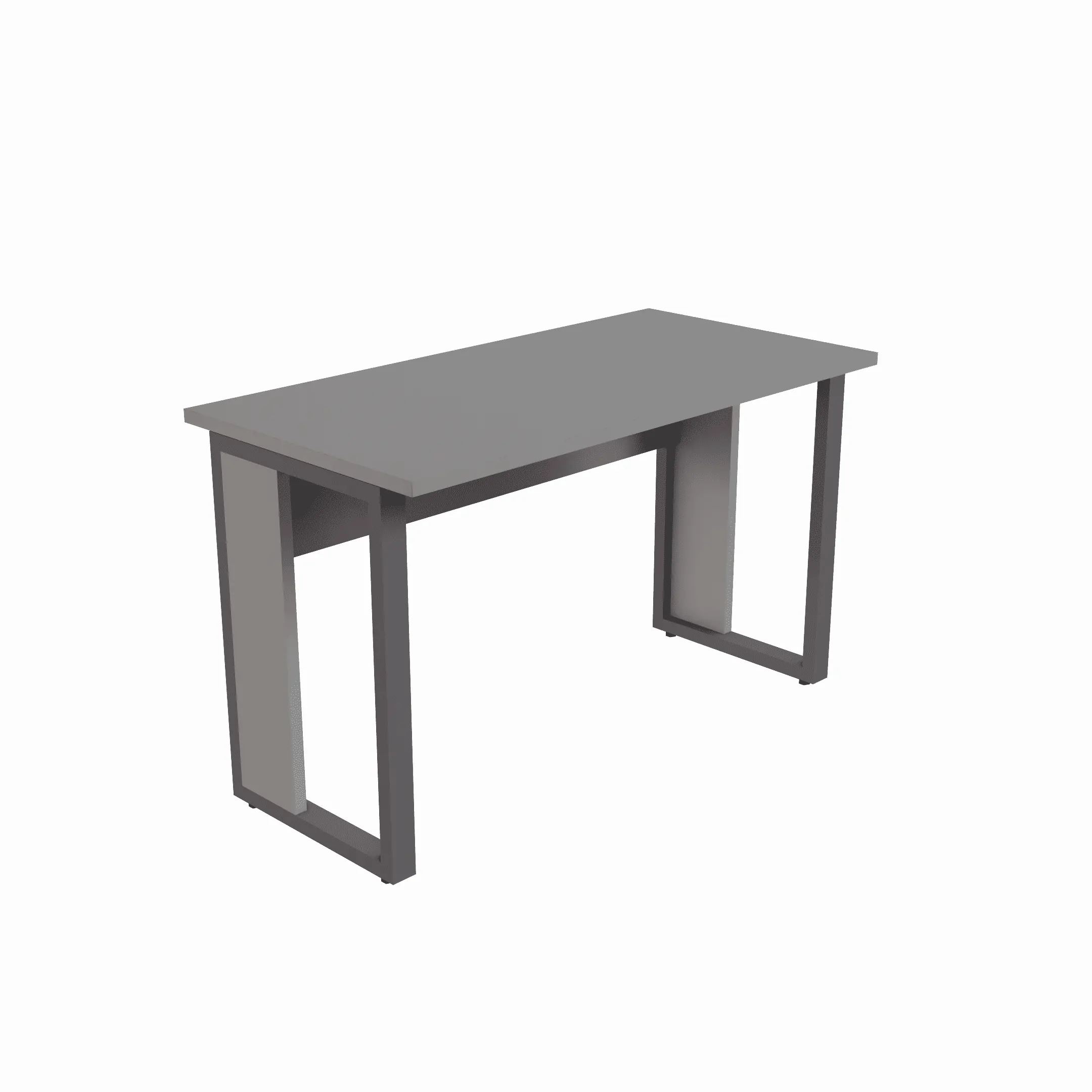 MESA RETANGULAR PÉ QUADRO 1200 X 600 CINZA ALU