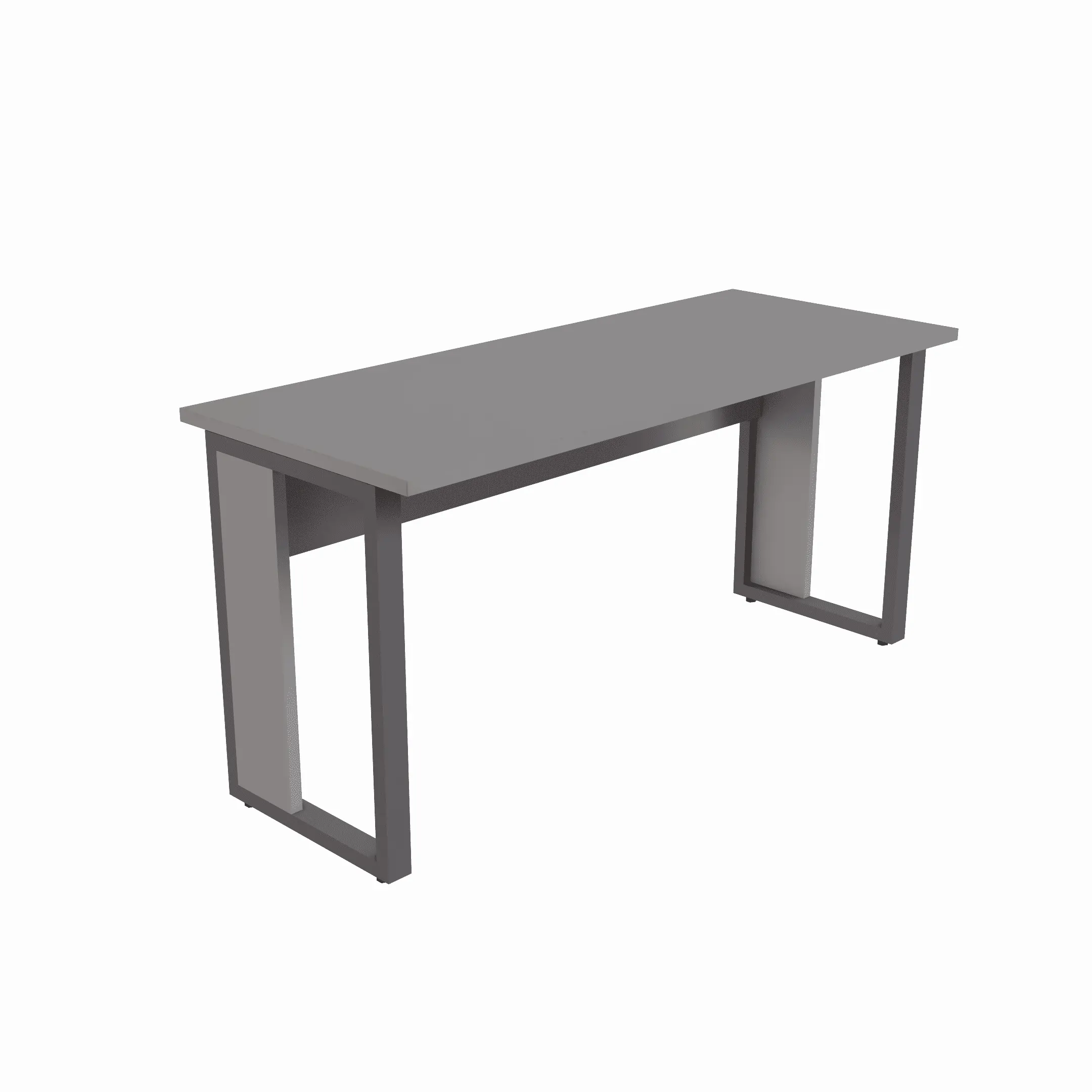 MESA RETANGULAR PÉ QUADRO 1500 X 600 CINZA ALU