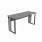 MESA RETANGULAR PÉ QUADRO 1500 X 600 CINZA ALU
