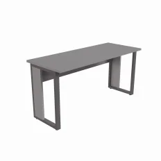 MESA RETANGULAR PÉ QUADRO 1500 X 600 CINZA ALU