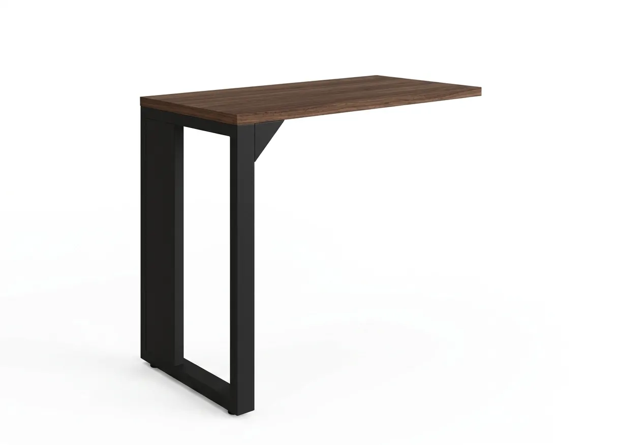 MESA AUXILIAR DINÂMICA PÉ QUADRO 900 X 450 CNZ CINZA ALU