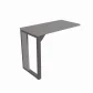 MESA AUXILIAR DINÂMICA PÉ QUADRO 900 X 450 CINZA ALU