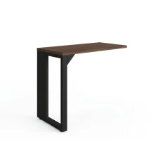 MESA AUXILIAR DINÂMICA PÉ QUADRO 900 X 450 CNZ CINZA ALU