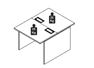 PLATAFORMA DUPLA PÉ PAINEL 1200 X 1200  MLG PRE