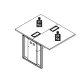 PLATAFORMA DUPLA ACOPLAR PÉ QUADRO 1200 X 1200 MLG PRETO PRE
