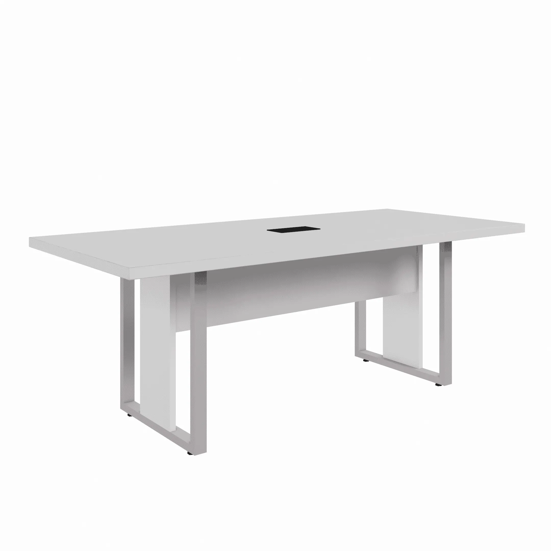 MESA DE REUNIÃO RETANGULAR PÉ QUADRO 2000 X 900 CINZA