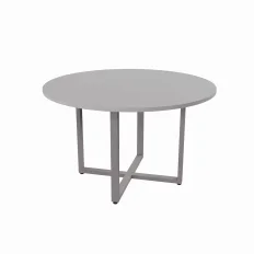 MESA DE REUNIÃO CIRCULAR PÉ QUADRO D1200 CINZA 