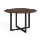 MESA DE REUNIÃO CIRCULAR PÉ QUADRO D1200 MLG PRETO