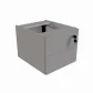 GAVETEIRO SUSPENSO 2 GAVETAS 330 X 400 CINZA