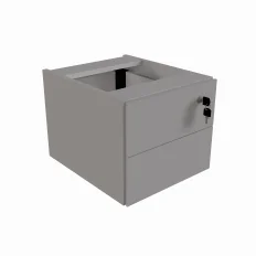 GAVETEIRO SUSPENSO 2 GAVETAS 330 X 400 CINZA