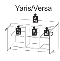 ARMÁRIO BAIXO CREDENZA 1200 X 450 CINZA