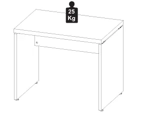 MESA RETANGULAR PÉ PAINEL 1700 X 700 MLG PRETO