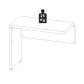 MESA AUXILIAR PÉ PAINEL 900 X 450 CINZA