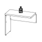 MESA AUXILIAR PÉ PAINEL 900 X 450 MLG PRETO